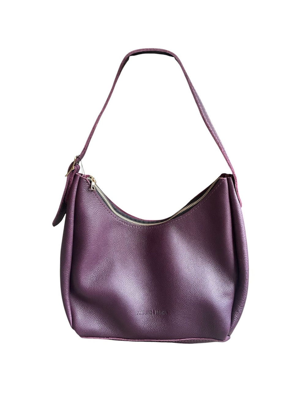 Portland Leather Aspen Medium Shoulder Bag Plum Leather Hobo Purse NWT - Picture 2 of 7